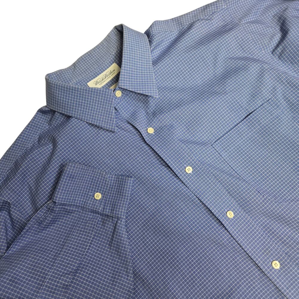 Brooks Brothers Non-Iron 100% Cotton Button Long Sleeve, Men's Size 17.5